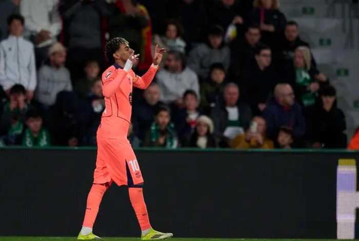 亚马尔近5场4球2助，场均评分8.76